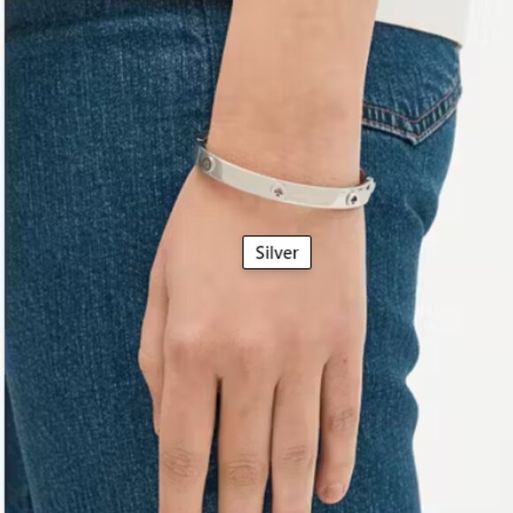 Kate Spade Spot the Spade Studded Hinged Bangle - Picture 1 of 4